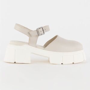 NWOT Free People Shoes Milan Mary Jane Platform Pump Size 37 Beige Cream